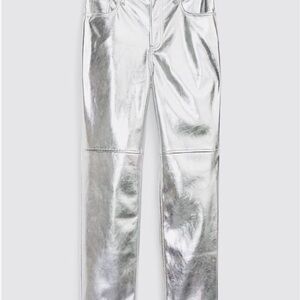 GAP Silver metallic Straight‎ Leg Pants